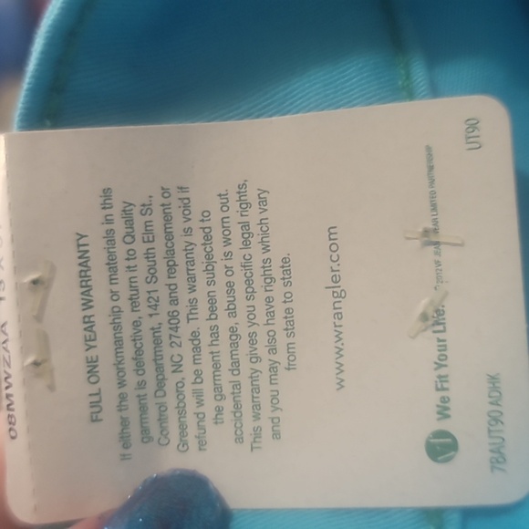 Vintage Wrangler sadie boot cut turquoise stretch denim jeans 36 x 31 western - Picture 3 of 8